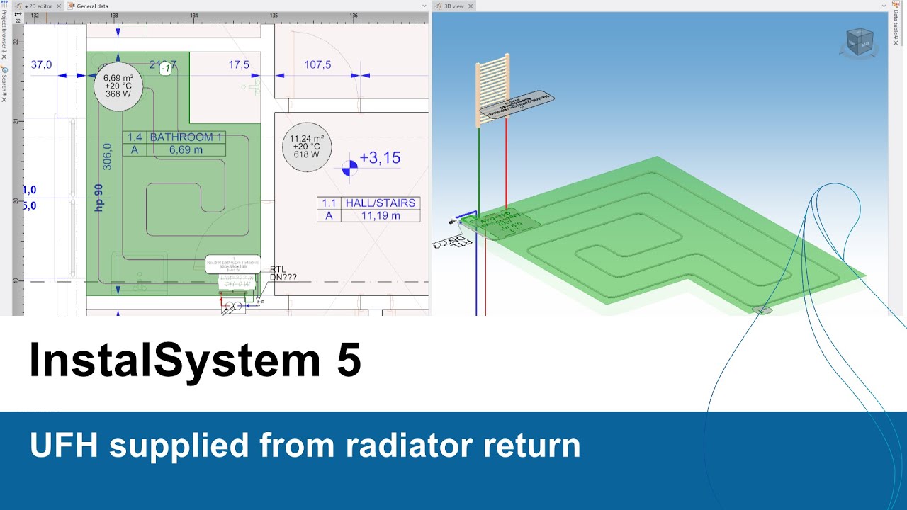 InstalSystem 5 - UFH supplied from radiator return
