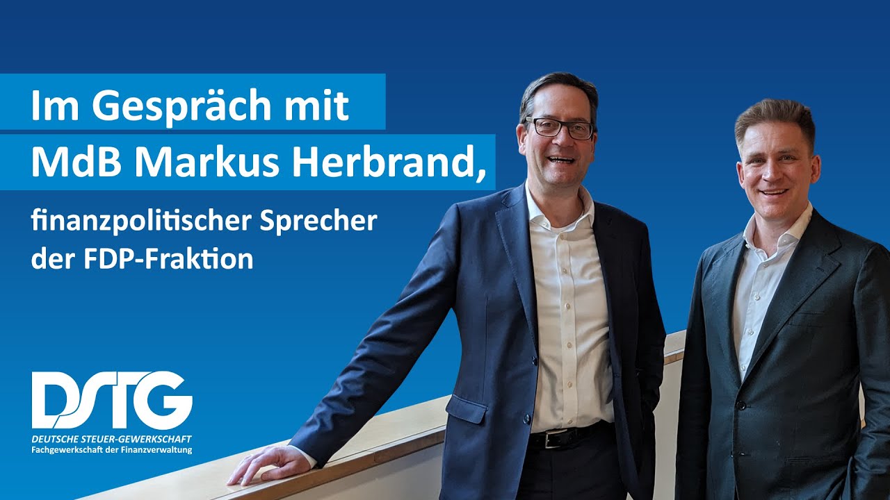 DSTG-Bundesvorsitzender Florian K&ouml;bler im Gespr&auml;ch mit MdB Markus Herbrand (FDP
