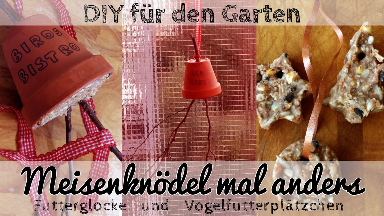 Meisenknödel selber machen: DIY Futterglocke und Vogelfutterplätzchen - Gartendeko selbst machen