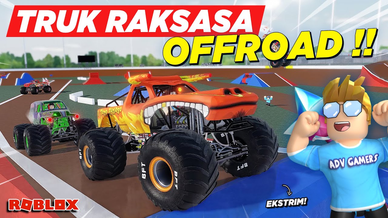 NYOBAIN TRUK MONSTER RAKSASA DIPAKSA OFFROAD EKSTRIM TERBARU !! ROLEPLAY TRUK INDONESIA - Roblox
