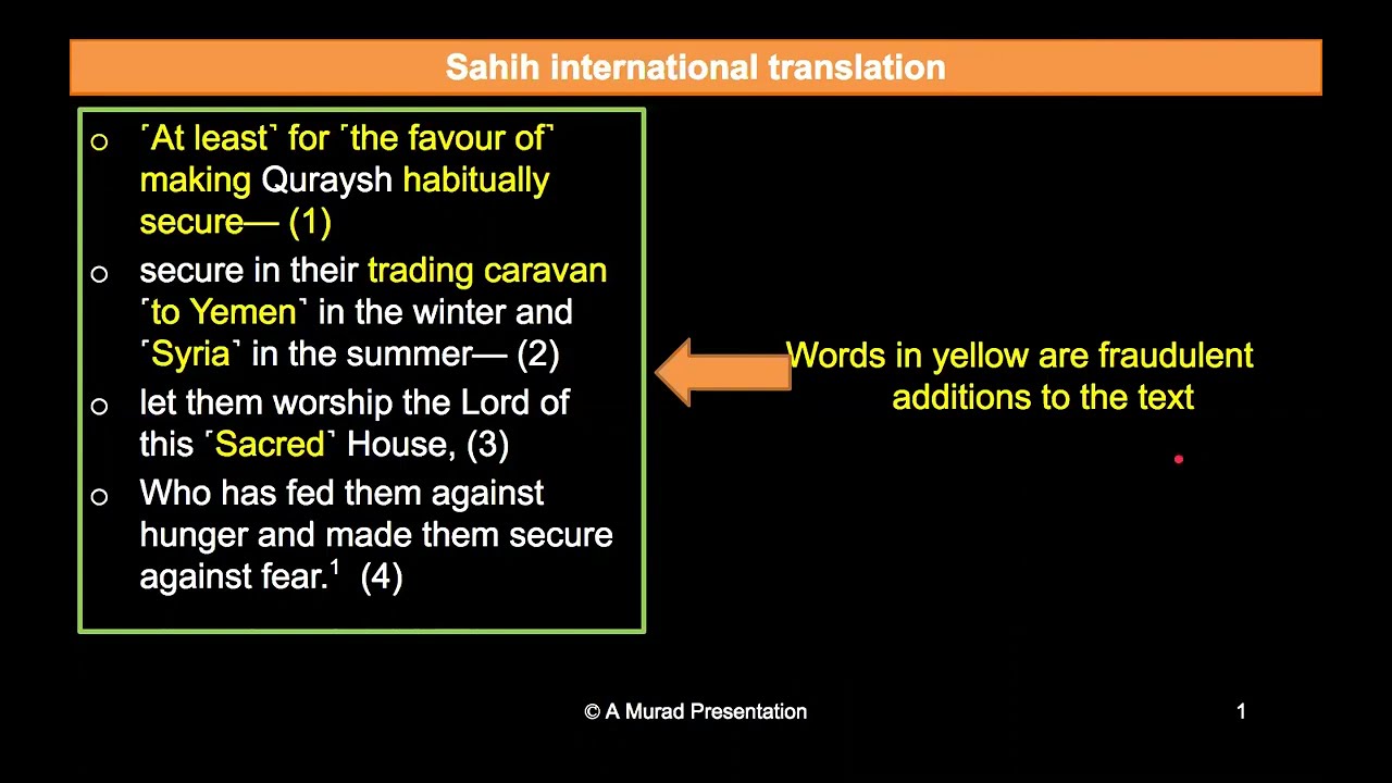 Quraysh Tribe is NOT in The Quran   Murad