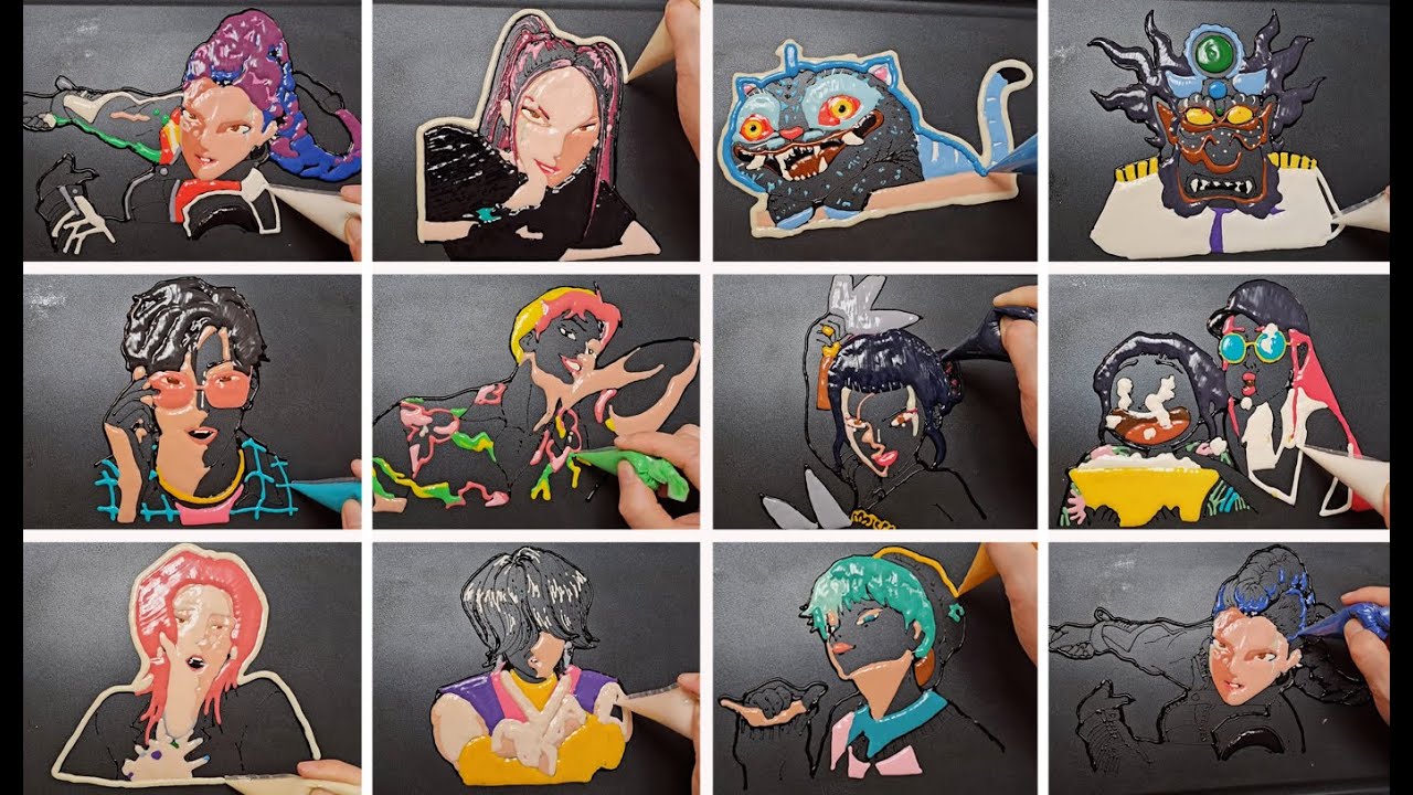 Kpop Demon Hunters: All Characters, Pancake art challenge