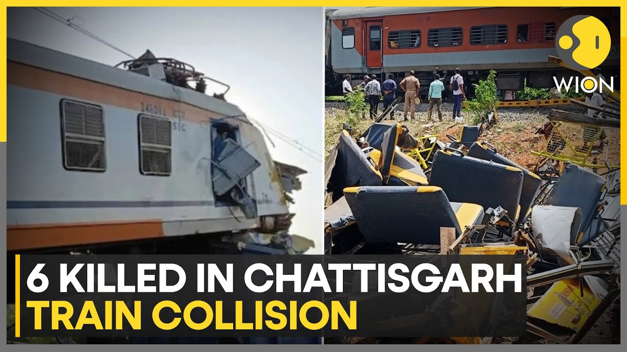 Chattisgarh Train Collision: Coaches Derailed, Overhead Wires Damaged | WION