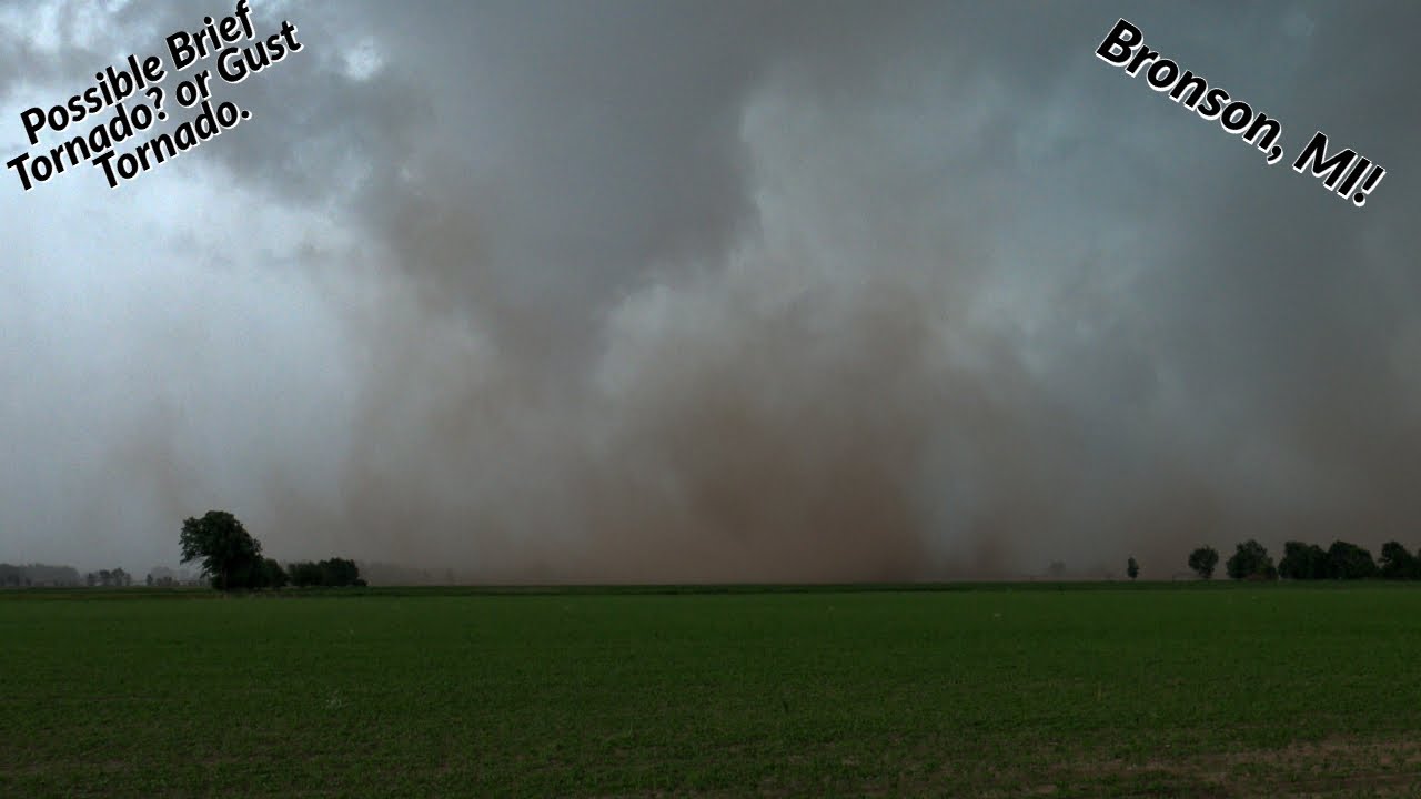 Bronson, MI Brief Possible Tornado, and Destructive Winds. 6-10-2020
