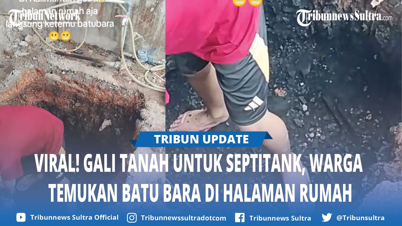 Viral! Gali Tanah untuk Septitank, Warga Balikpapan Temukan Batu Bara di Halaman Rumah