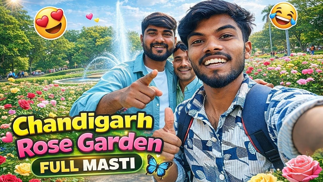 🌹 Chandigarh Rose Garden Vlog | Full Masti with Friends 😍#ChandigarhRoseGarden#Vlog#TravelVlog 
