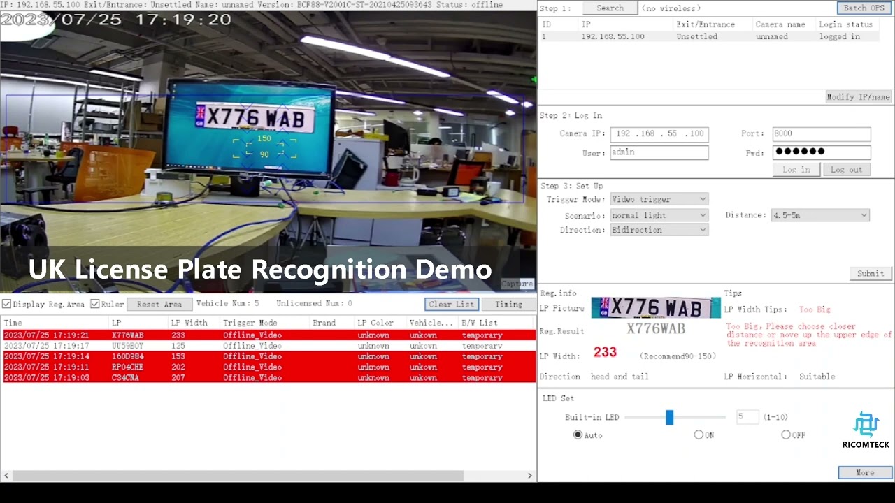 UK License Plate Recognition Demo ANPR Cameras Smart AIot Parking Solutions