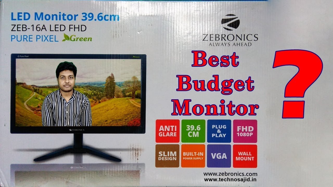 Best Budget 15.6 Inch LED Monitor - Zebronics 16A FHD LED