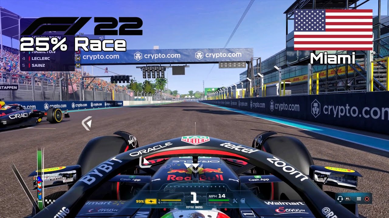 F1 2022 GAME | 25% Race Miami - Sergio Perez | PS4 Gameplay