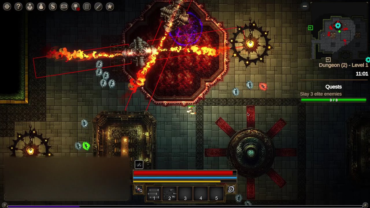 EtherScape. Archer Lvl 1-6 Gameplay at Dungeon, Swamp and Cave