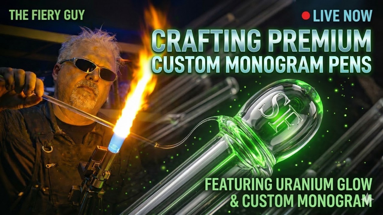 LIVE Glassblowing – Crafting Uranium Glass & Custom Pens at 4000°