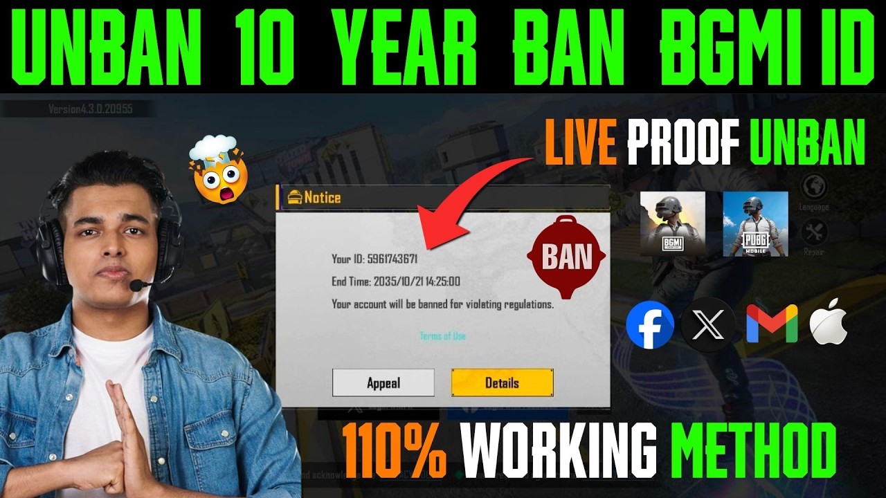 How to Unban BGMI Account | 10 Year Unban BGMI ID | Bgmi ID Unban kaise karen | 100% Working Trick