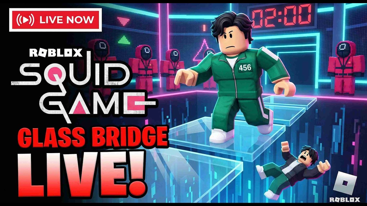 Roblox Squid Game glass bridge Live Day 18  #roblox   #brainrot #live #shorts