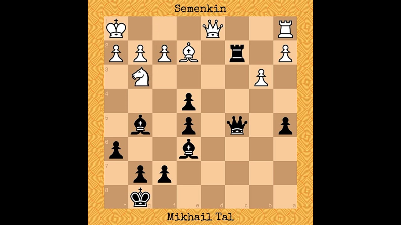 Semenkin vs Mikhail Tal | Latvian Championship, 1954 #chess