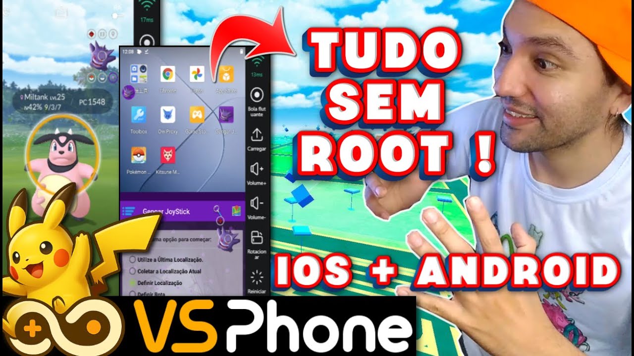 AGORA SEM ROOT VOCÊ CONSEGUE USAR FAKEGPS JOYSTICK POKEMOD No CELULAR ! VSPHONE TUTORIAL COMPLETO