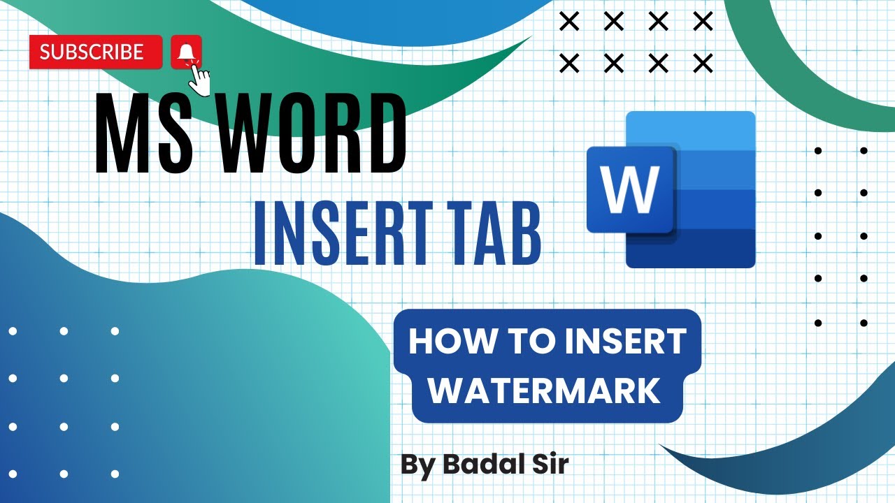 HOW TO INSERT WATERMARK IN MS WORD || By badal sir || #msword
