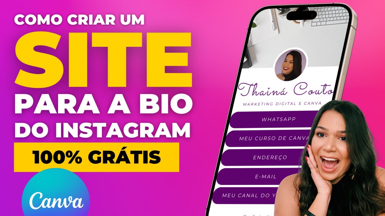 Como criar um LINK DA BIO para o Instagram no Canva em 2025 [SITE PARA BIO] 🔥