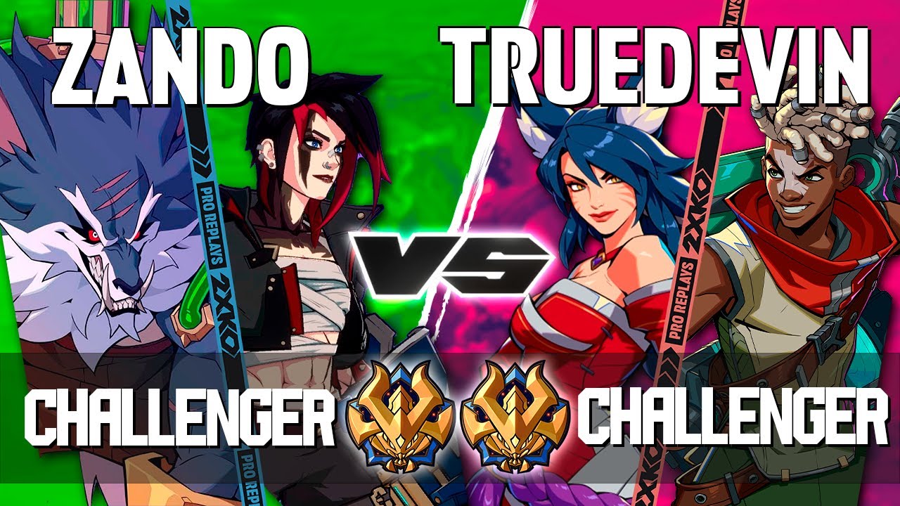 2XKO ▰ ZANDO (Vi-Warwick) vs TRUEDEVIN (Ahri-Ekko) ▰ 2XKO Pro level replays