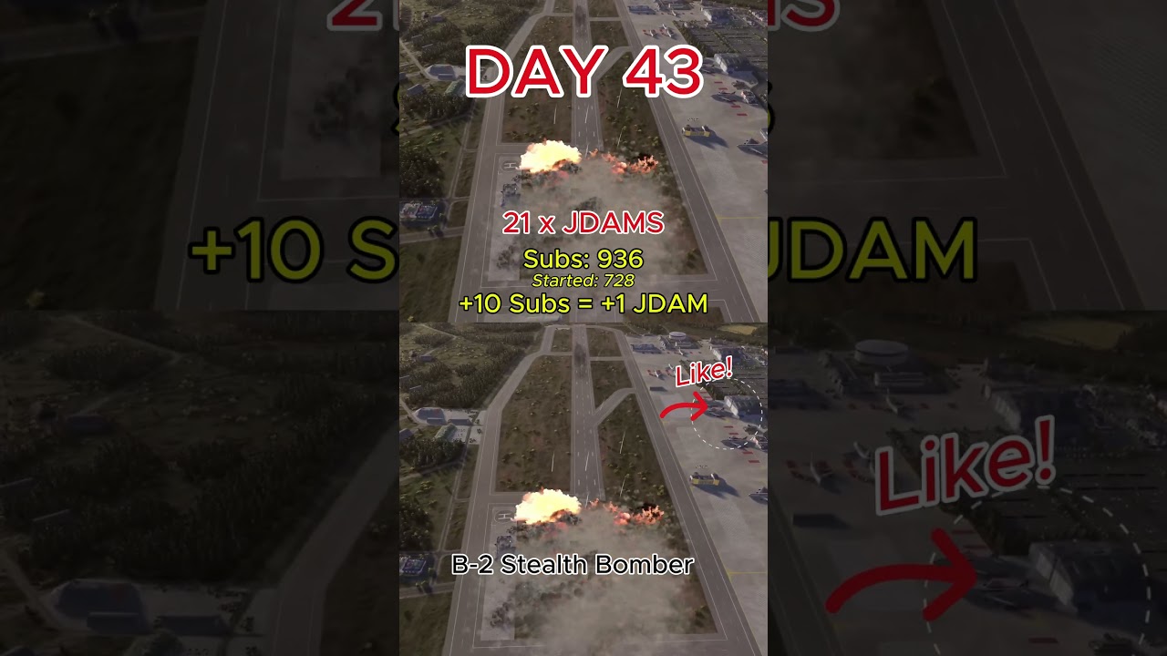 Day 43 : LJDAM Challenge (Subscribe to ADD +1 JDAM)  #brokenarrow #rts #aviation #warfare #tactics