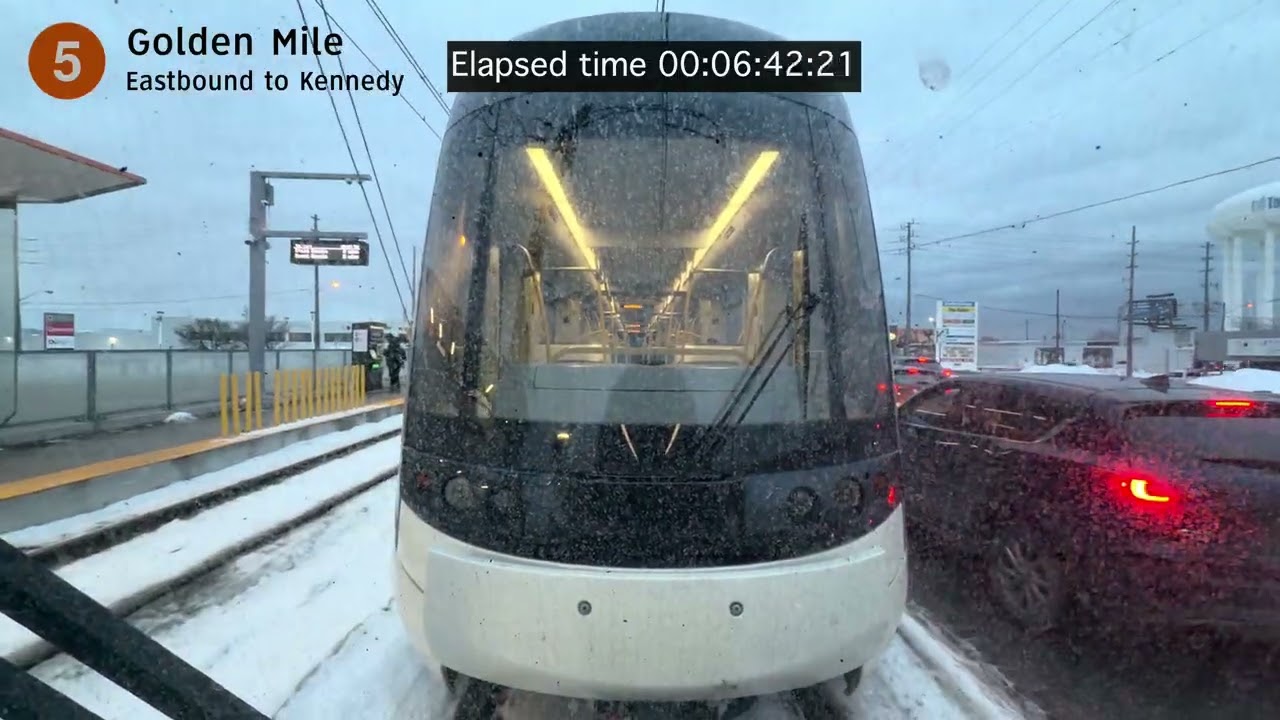Line 5 Eglinton - Feb 11 2026 O'Connor to Kennedy Scarborough 8X speed timelapse