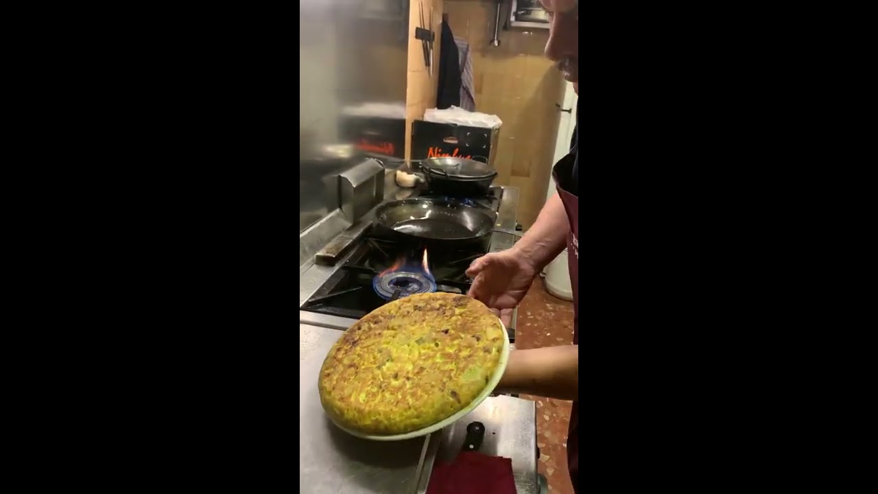 Making Tortilla at Bar Nestor in San Sebastian