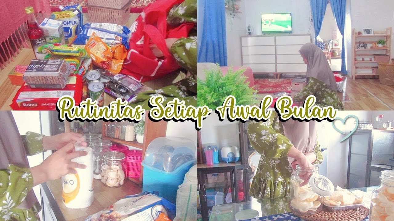 Daily vlog Ibu Rumah Tangga || Bongkar Belanja Bulanan || Menata Ketempatnya || Refill Restock 