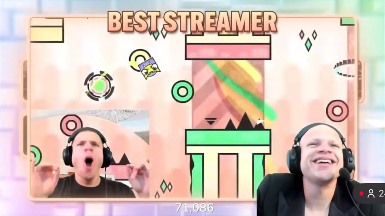 GD YouTuber react to Jynxzi getting nominated for the best streamer in the GD awards! #geometrydash 