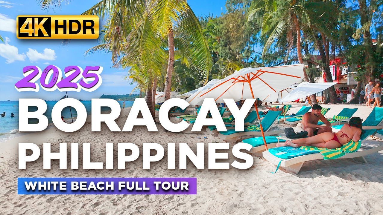 BORACAY 2025 Full Beach Tour | Walking Across Stations 3 to 1 in Boracay Island Philippines!