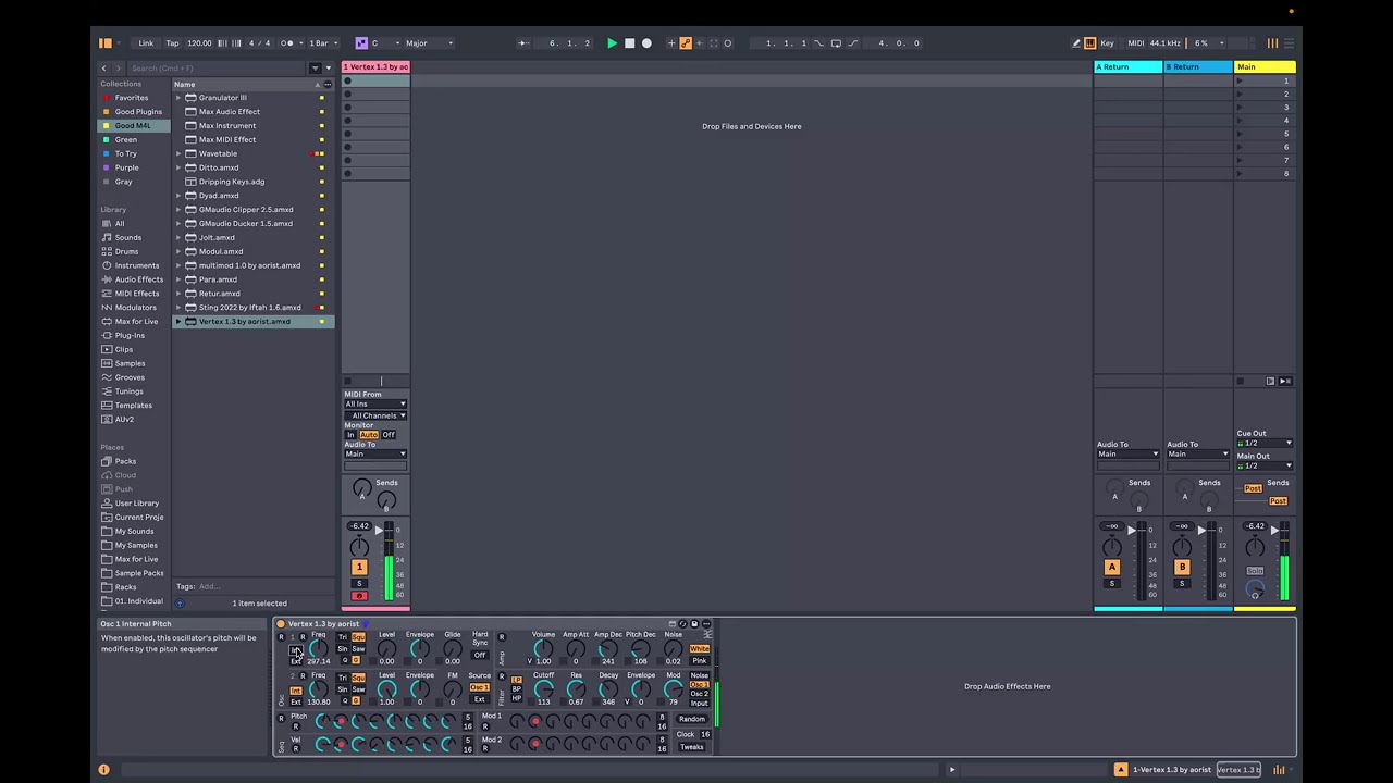 Vertex Max for Live Synth Walkthrough