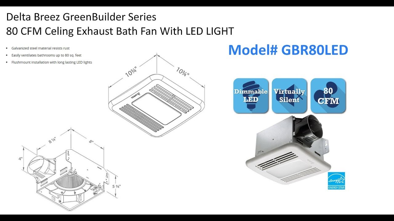 Bathroom Exhaust Fan Installation - Delta Breeze GreenBuilder