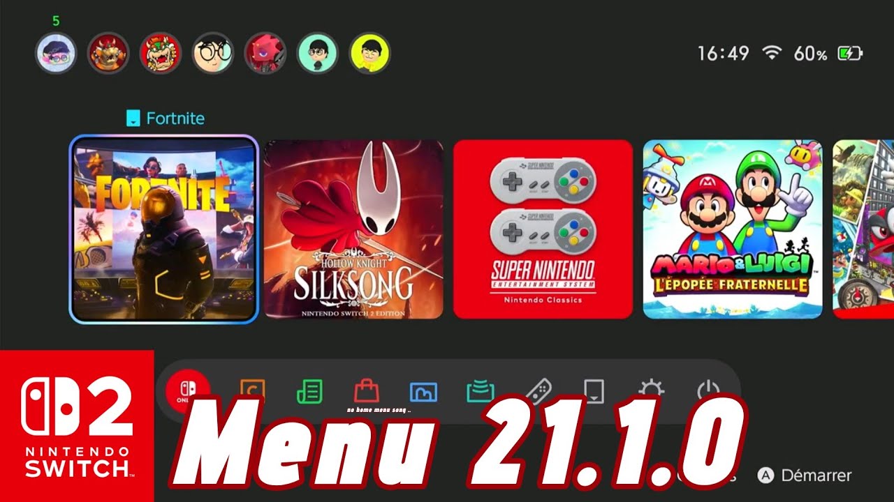 Menu de la switch 2 - #2 - 21.1.0