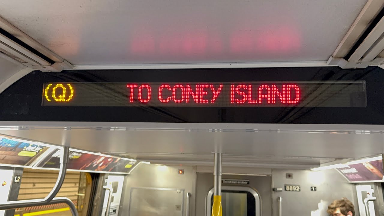 BMT Broadway Express: R160B Siemens (Q) Train [Yorkville-96 St to Coney Island-Stillwell Av]