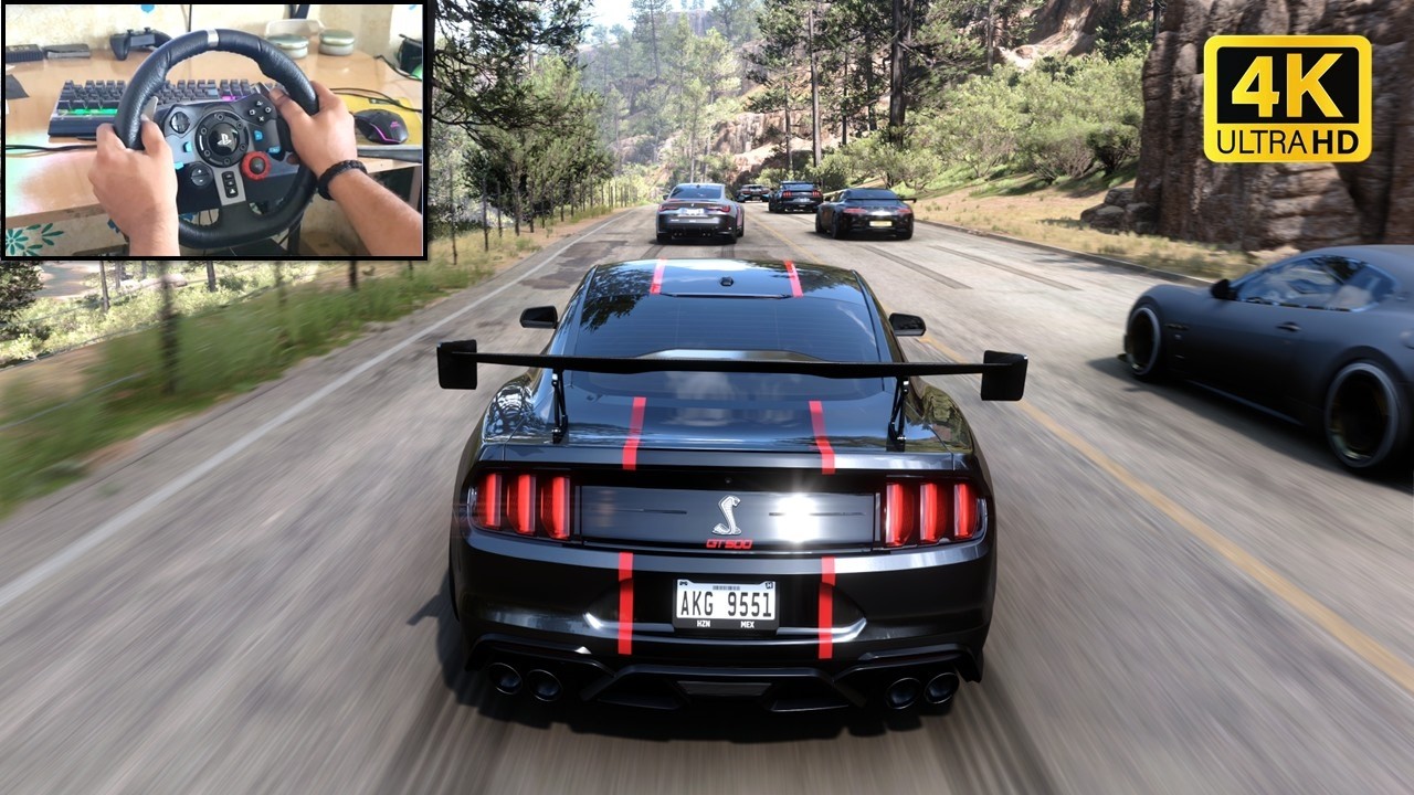 Ford Mustang Shelby GT500 vs Hypercars Race - FH5 Gameplay (Logitech G29 Steering Wheel)