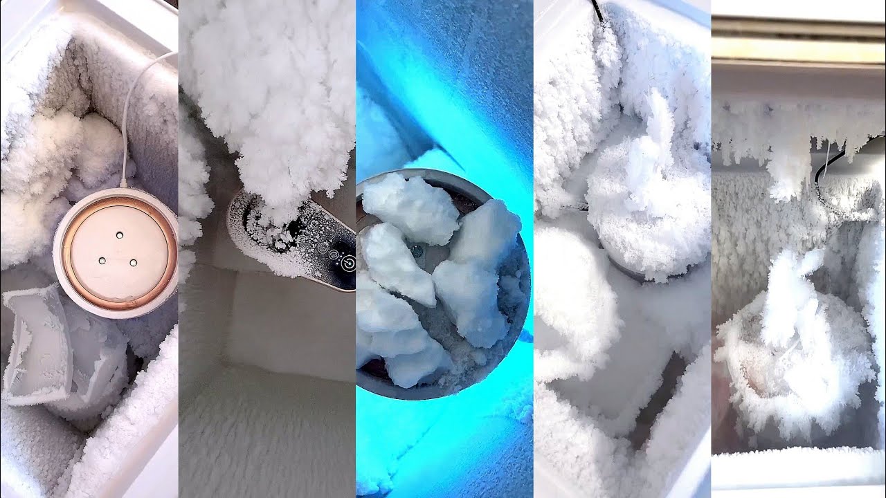 ASMR FREEZER FROST EATING & SCRAPING / WHITE ICE / HARD ICE