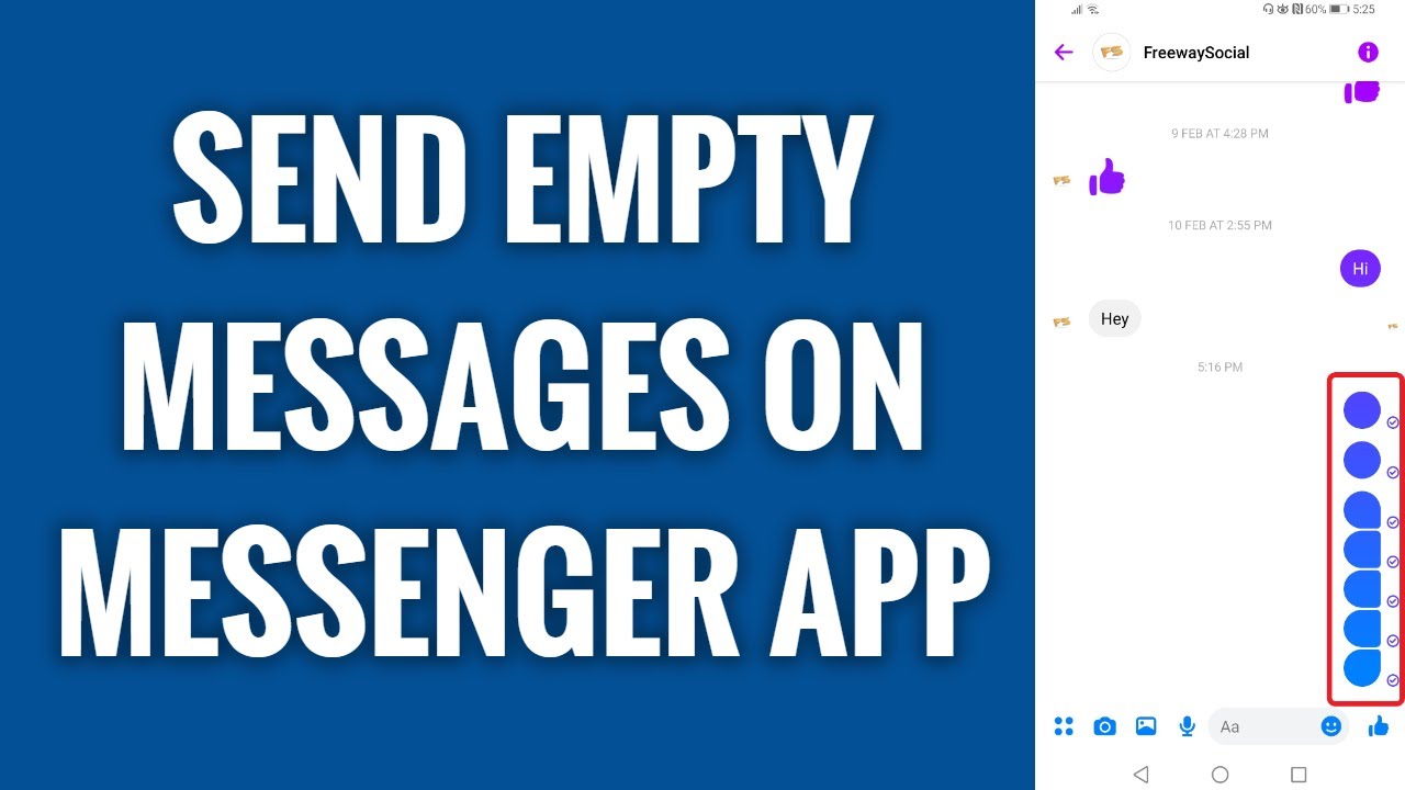 How To Send Empty Messages On Messenger App