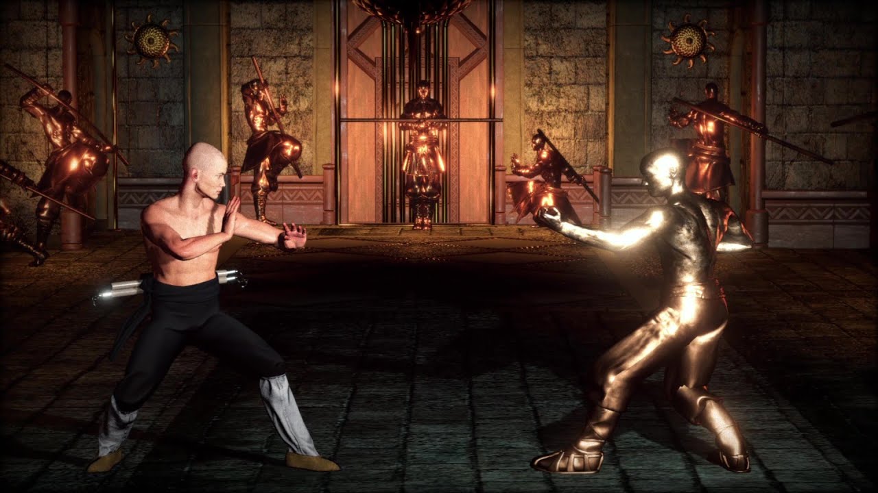 Shaolin vs Wutang Legends - Gordon Liu - Longfist (3 Section Staff) VS Bronze Fist
