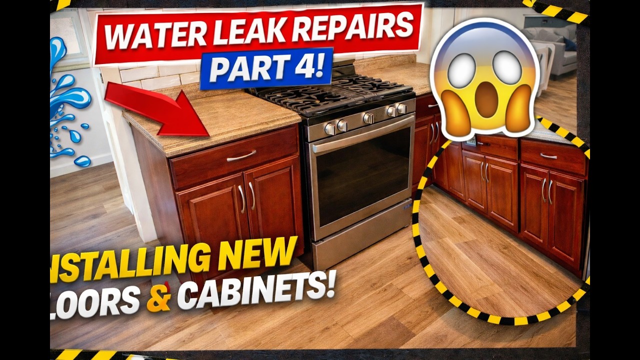 Water Leak Repair Part 4: Installing New Floors & Cabinets