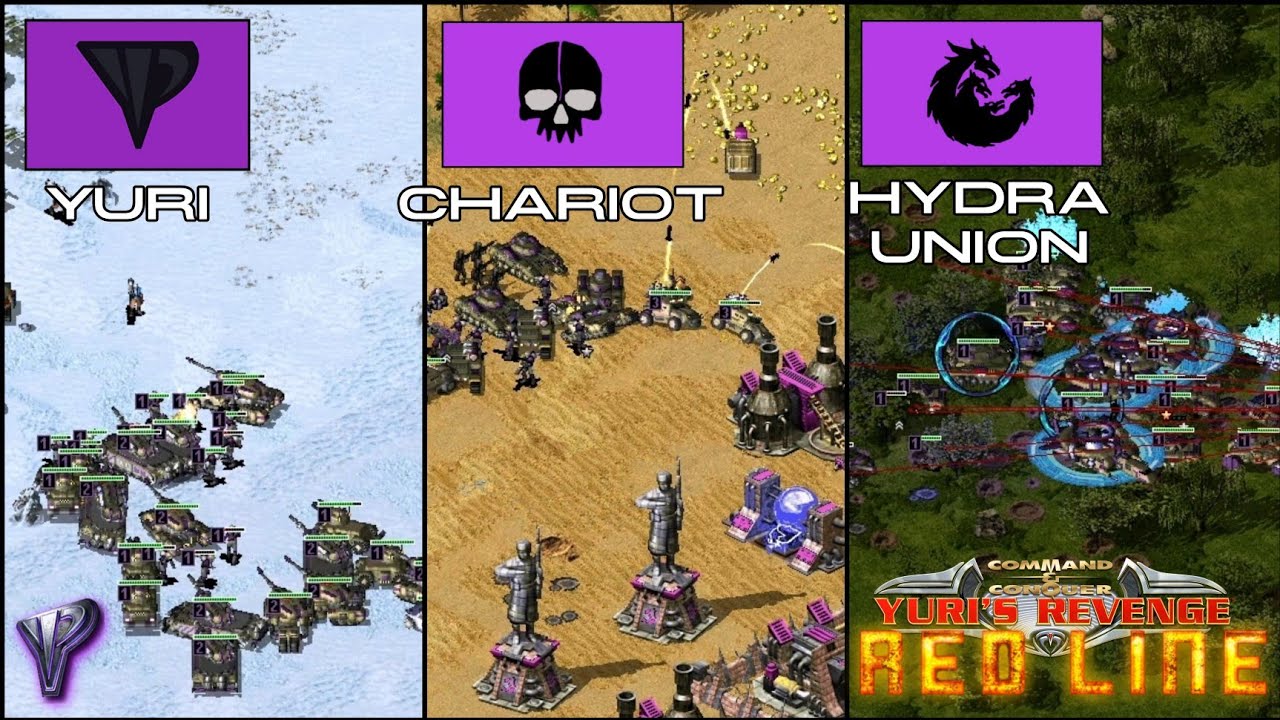 RA2 Yuri's Revenge Red Line Mod - Yuri, Chariot & Hydra Union Gameplay (Yuri Faction)