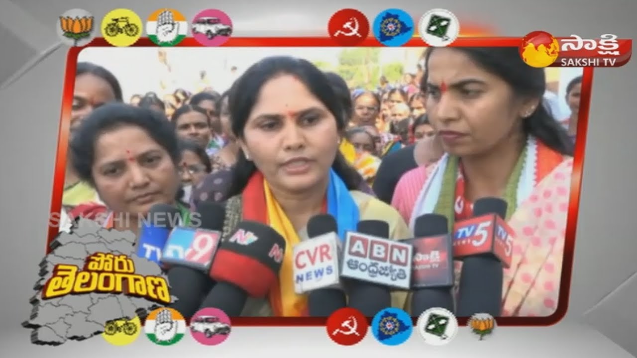 Komati Reddy Rajagopal Reddy wife Lakshmi Election campaign in Munugodu