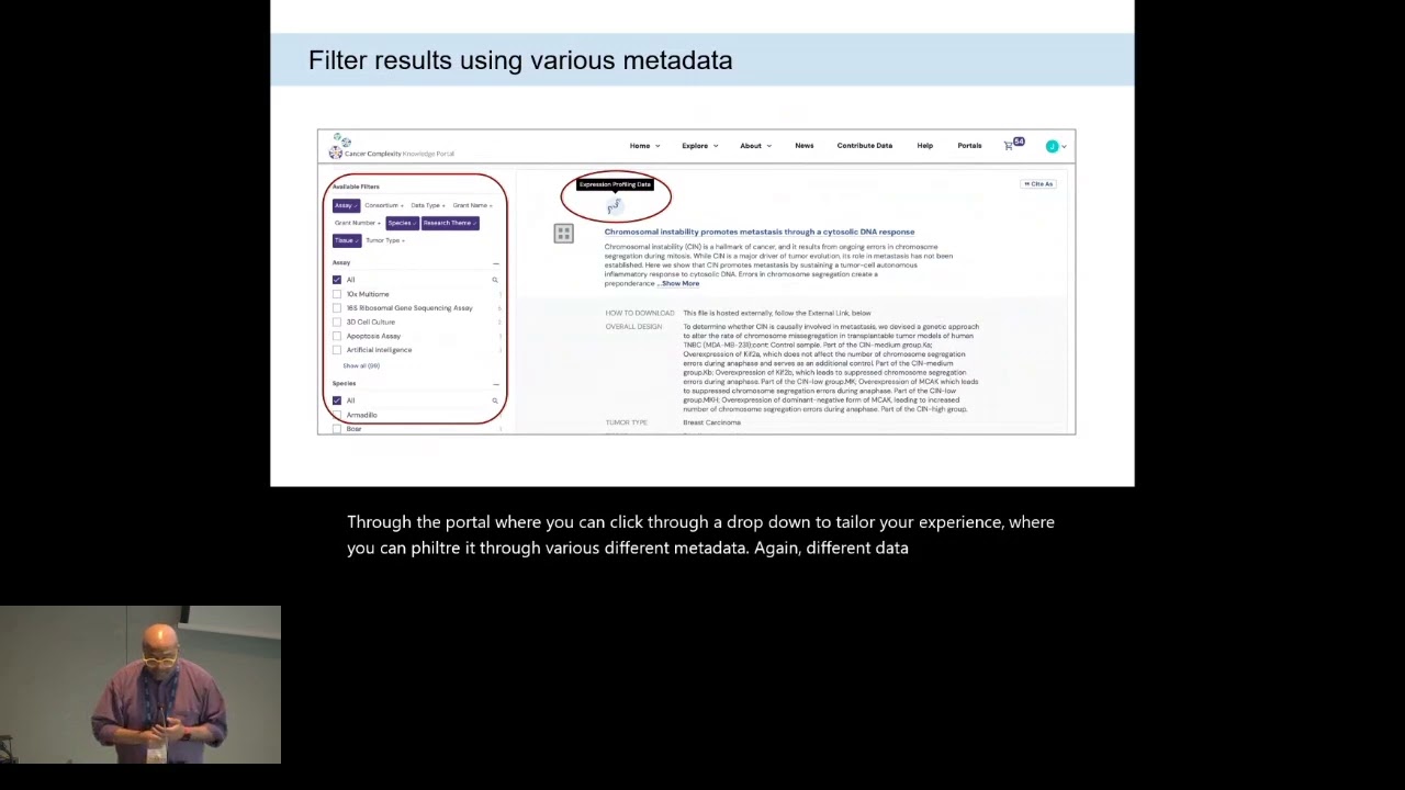 Cancer Complexity Knowledge Portal: A centralized web... - Susheel Varma - BOKR - ISMB/ECCB 2025