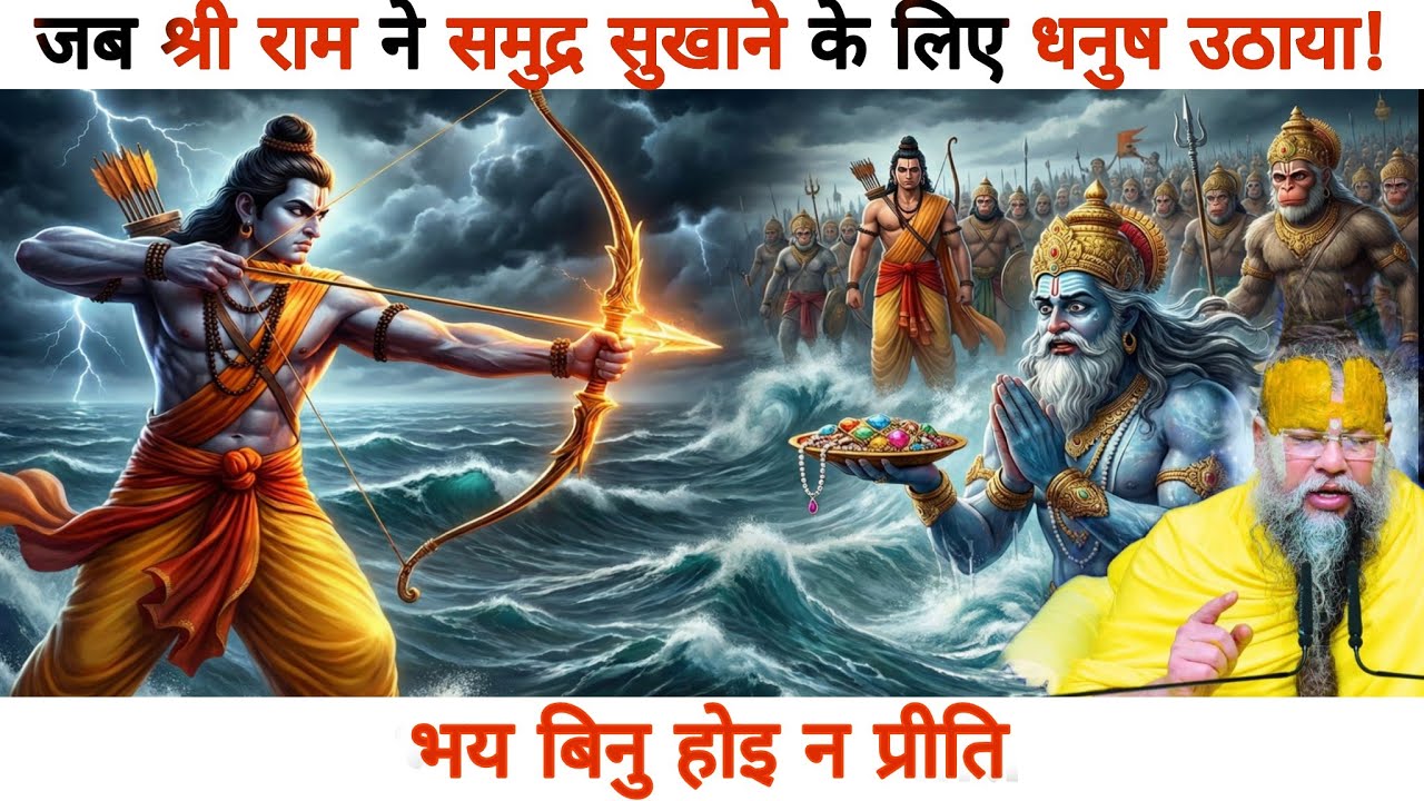 जब श्री राम ने समुद्र सुखाने के लिए धनुष उठाया! 🌊😡 | भय बिनु होइ न प्रीति