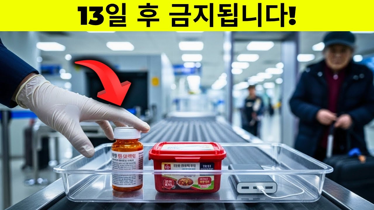 12월부터 비행기에 절대 가져갈 수 없는 10가지 물품 (의약품 및 식품 포함)