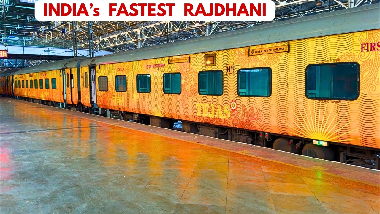 * India's Fastest Rajdhani * 12952 New Delhi to Mumbai Tejas Rajdhani Full Journey in First Class AC