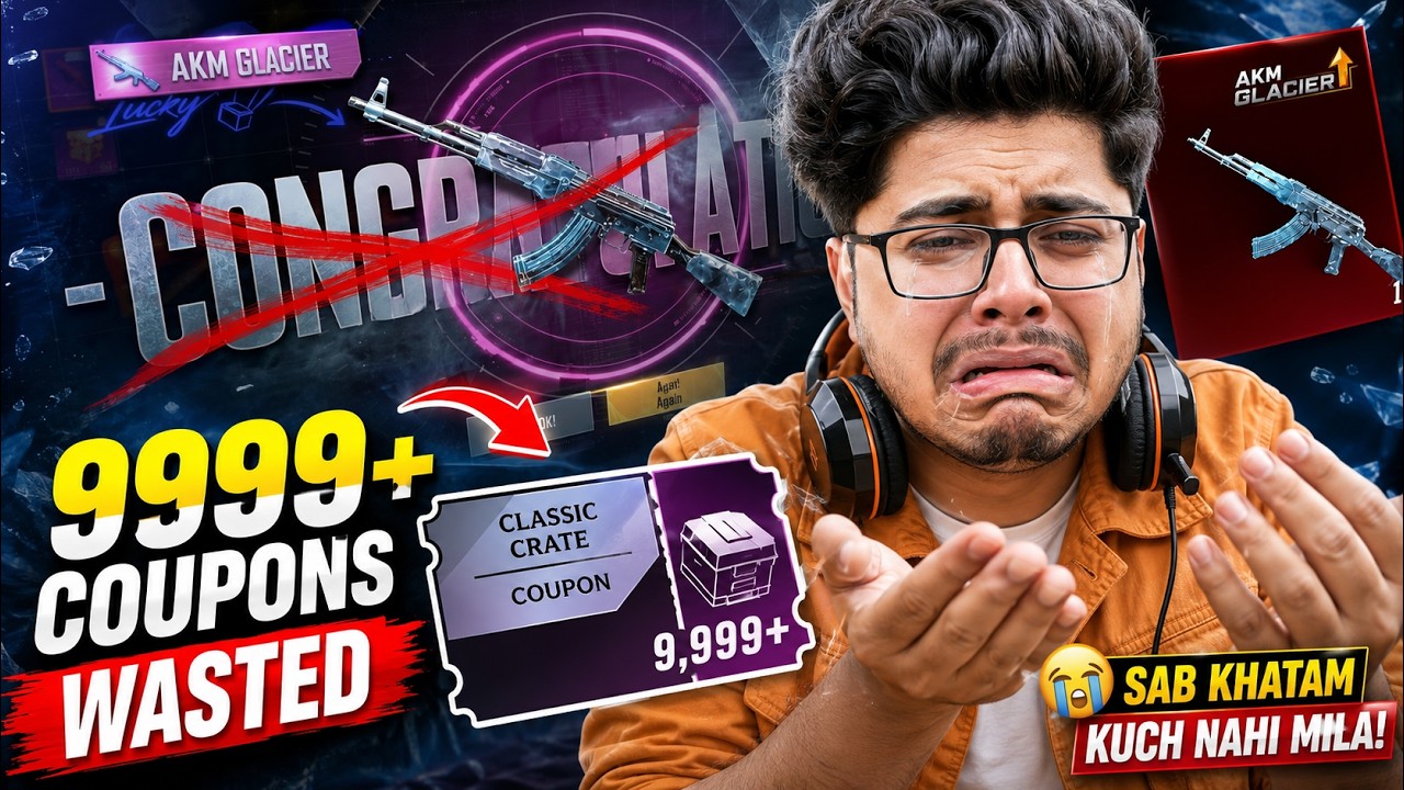 FINALLY 🤩 FREE AKM GLACIER | Akm Glacier Crate Opening | How to Get Akm Glacier Skin in Bgmi