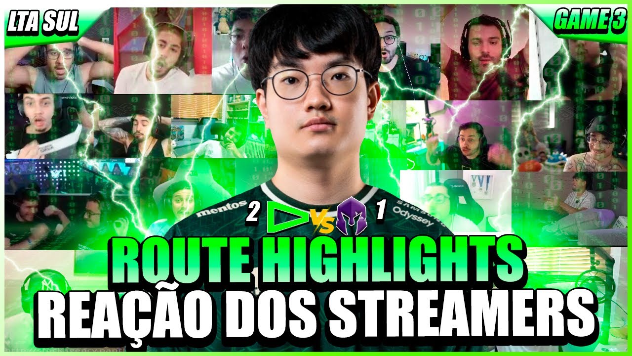 STREAMERS REAGEM aos HIGHLIGHTS do ROUTE vs VKS DEIXANDO GERAL EM CHOQUE na LTA SUL