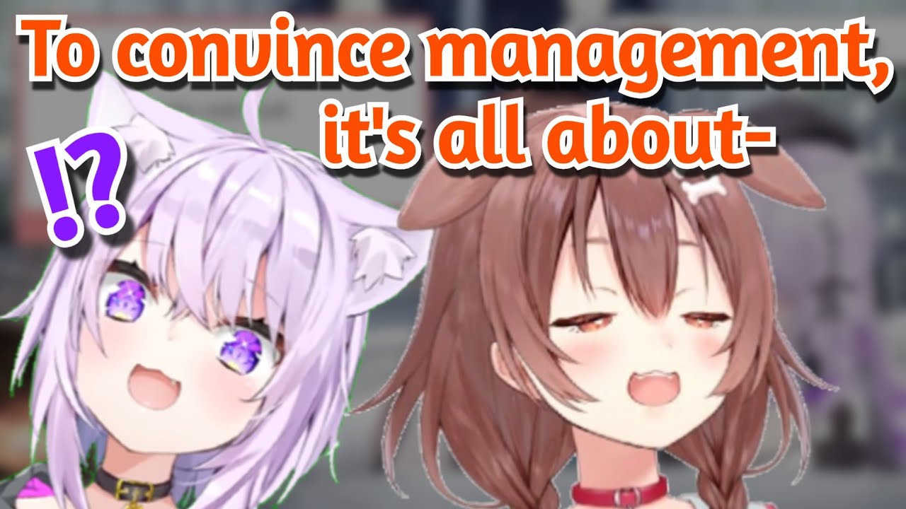 Okayu Starts Panicking When Korone Gets Too Real About How to Persuade Management [Hololive]