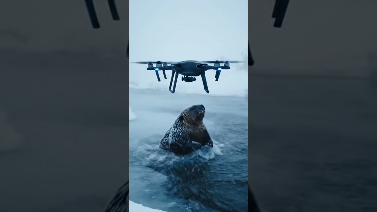 🥶 SHOCKING: Drone Lifts Drowning Beaver from Icy River! | UNBELIEVABLE Winter Rescue#beavani#alresp