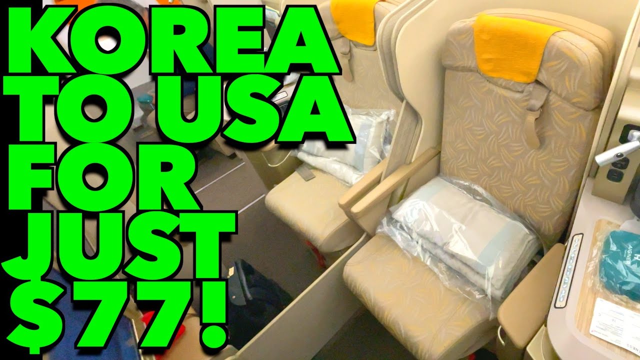 Asiana business class | Korea to U.S. business class for $77