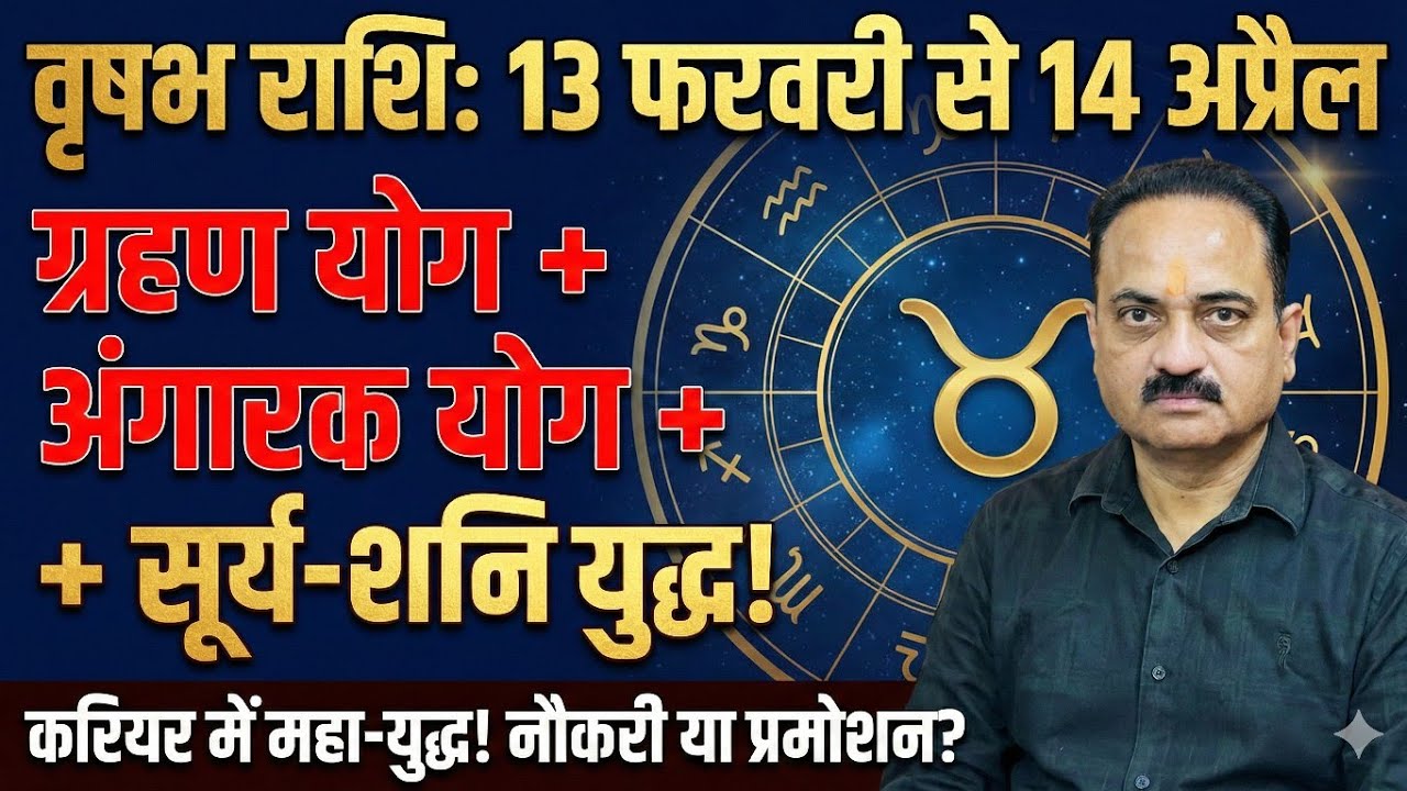 वृषभ राशि: 13 फरवरी से 14 अप्रैल! करियर में महा-युद्ध | Vrishabh Rashi #vrishabharashi #Taurus