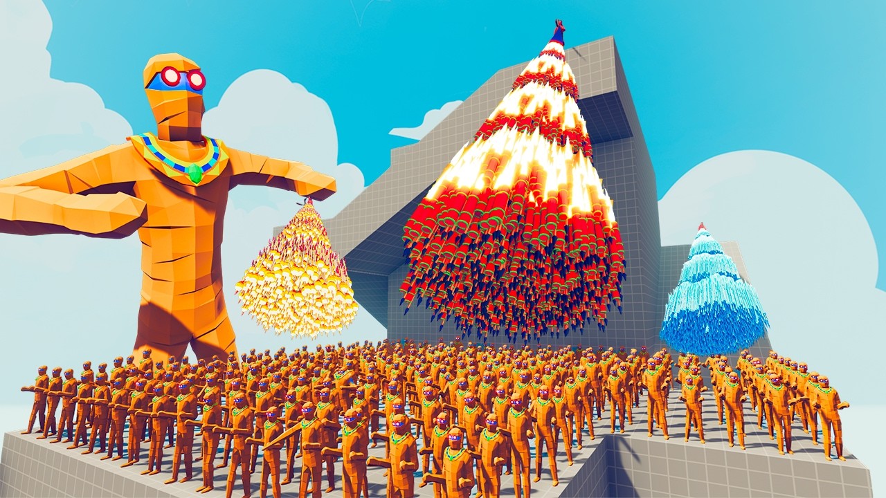 200x MUMMY vs 4x EVERY GOD Totally Accurate Battle Simulator TABS